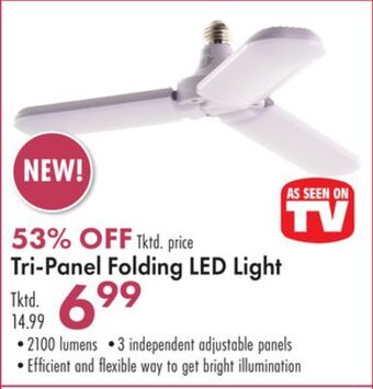 Boscov's Tri-panel folding led light offer