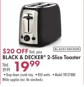 Boscov's Black & decker® 2-slice toaster offer