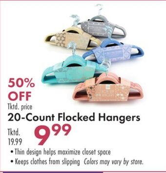 Boscov's 20-count flocked hangers offer