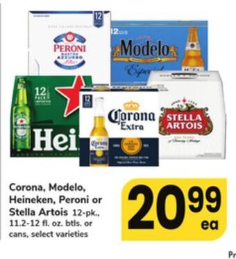 ACME Corona, modelo, heineken, peroni or stella artois offer