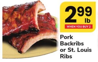 ACME Pork backribs or st. louis ribs offer