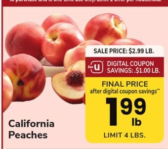 ACME California peaches offer