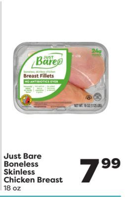 Weis Markets Just bare boneless skinless chicken breast offer