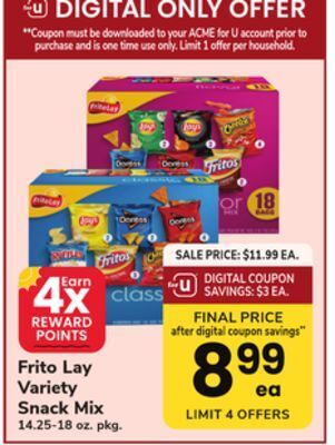 ACME Frito lay variety snack mix offer