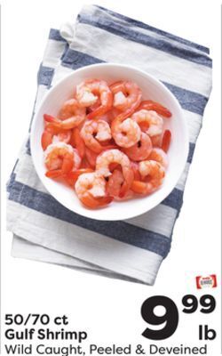Weis Markets 50/70 ct gulf shrimp offer