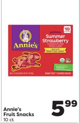 Weis Markets Annie's fruit snacks offer