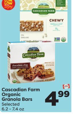 Weis Markets Cascadian farm organic granola bars offer