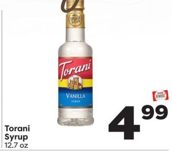 Weis Markets Torani syrup offer