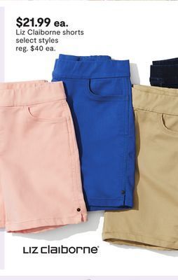 JC Penney Liz claiborne shorts offer