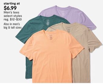 JC Penney Men's tees offer