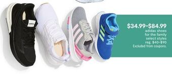 JC Penney Adidas shoes for the family offer