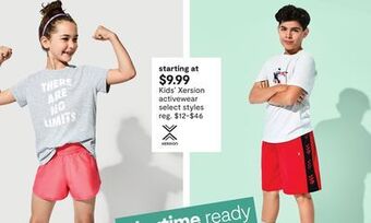 JC Penney Kids' xersion activewear offer