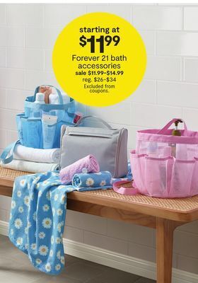 JC Penney Forever 21 bath accessories offer