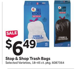 Stop&Shop Stop & shop trash bags offer