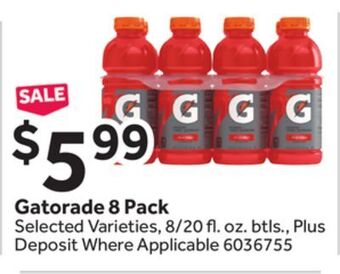Stop&Shop Gatorade 8 pack offer