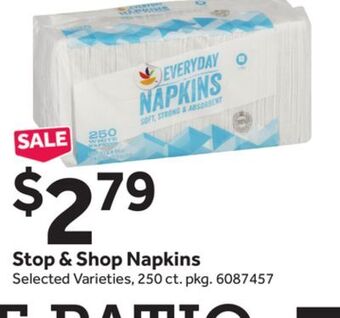 Stop&Shop Stop & shop napkins offer