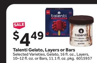 Stop&Shop Talenti gelato, layers or bars offer