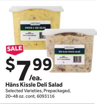 Stop&Shop Häns kissle deli salad offer