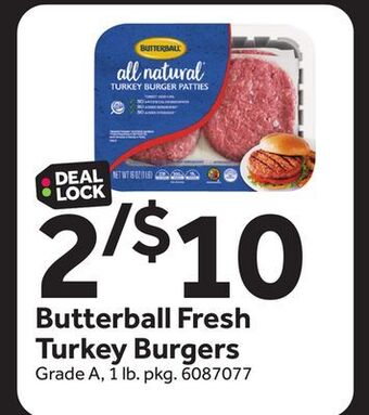Stop&Shop Butterball fresh turkey burgers offer