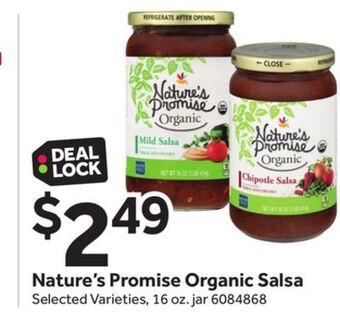 Stop&Shop Nature's promise organic salsa offer