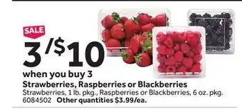 Stop&Shop Raspberries or blackberries 1 lb. pkg. offer