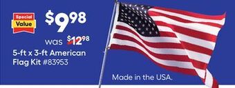 Lowe's 5-ft x 3-ft american flag kit offer