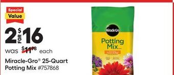Lowe's Miracle-gro® 25-quart potting mix offer