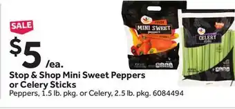 Stop&Shop Stop & shop mini sweet peppers or celery sticks offer