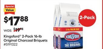 Lowe's Kingsford® 2-pack 16-lb original charcoal briquets offer