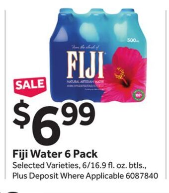 Stop&Shop Fiji water 6 pack offer