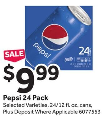 Stop&Shop Pepsi 24 pack offer