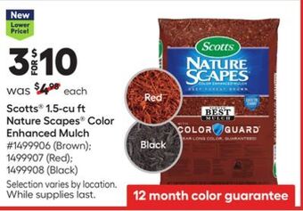 Lowe's Scotts® 1.5-cu ft nature scapes® color enhanced mulch offer
