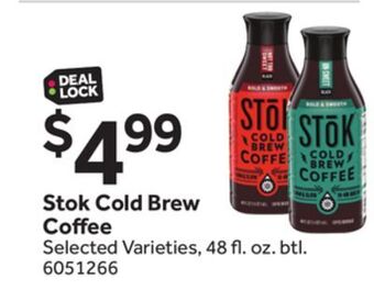 Stop&Shop Stok cold brew coffee offer