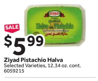 Stop&Shop Ziyad pistachio halva offer