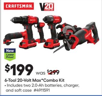 Lowe's 6-tool 20-volt max f combo kit offer