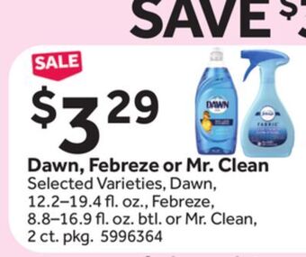 Stop&Shop Dawn, febreze or mr. clean offer