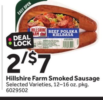 Stop&Shop Hillshire farm smoked sausage offer