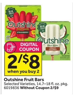 Stop&Shop Outshine fruit bars offer
