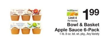 The Fresh Grocer Apple sauce 6-pack offer