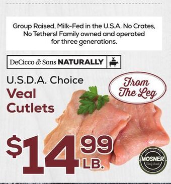 DeCicco & Sons Veal cutlets offer