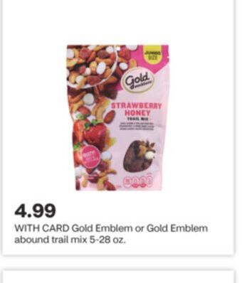 CVS Gold emblem or gold emblem abound trail mix 5-28 oz. offer