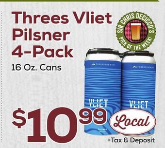 DeCicco & Sons Threes vliet pilsner 4-pack offer