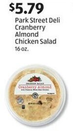 Aldi Park Street Deli Cranberry Almond Chicken Salad 16 oz. offer