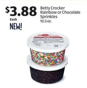 Aldi Betty Crocker Rainbow or Chocolate Sprinkles 10.5 oz. offer