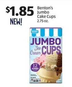 Aldi Benton's Jumbo Cake Cups 2.75 oz. offer