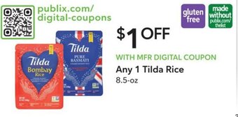 Publix Any 1 Tilda Rice 8.5-oz offer