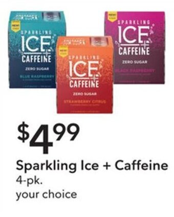 Sparkling Ice + Caffeine 4-pk. your choice
