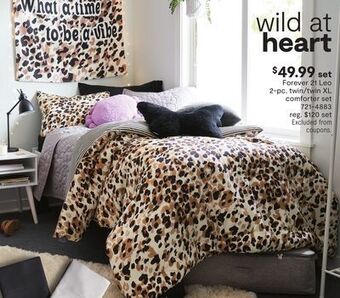 JC Penney Forever 21 leo 2-pc. twin/twin xl comforter set offer
