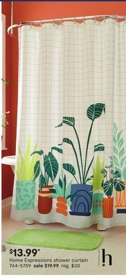 JC Penney Home expressions shower curtain offer