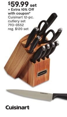 JC Penney Cuisinart 12-pc. cutlery set offer